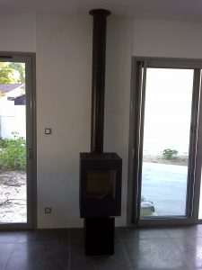 Installation d'un poêle bois